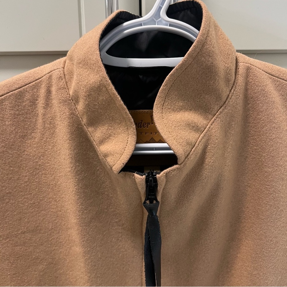 POWDER RIVER OUTFITTERS Wool (80%) Tan Riding Vest w/ Adjustable Back Size Med - Picture 4 of 8
